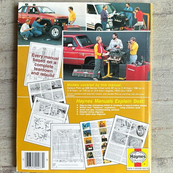 Haynes repair manual for 1973-1979 620 Series pick-up truck 💛 Excellent shape! - Picture 4 of 10